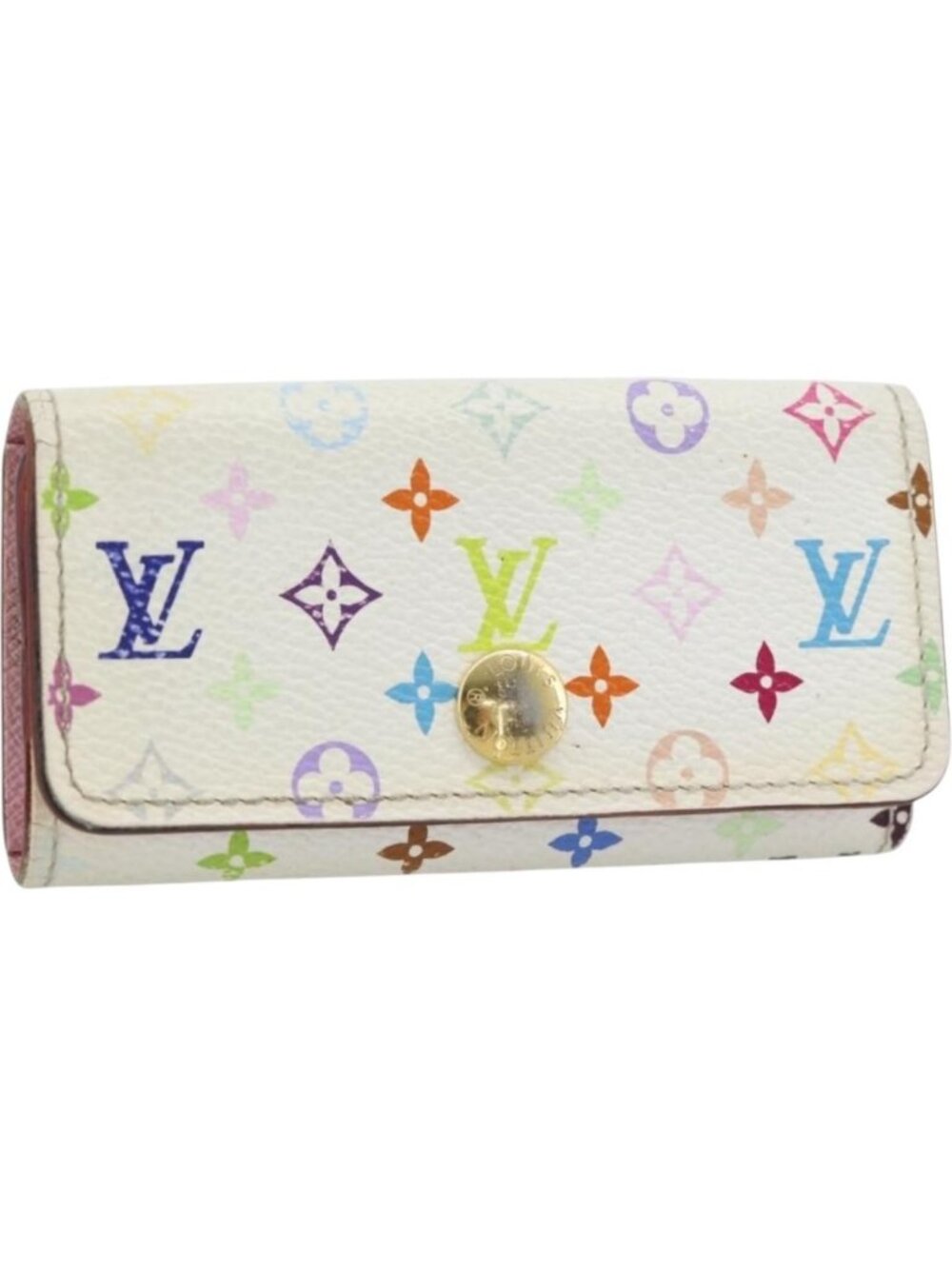 LOUIS VUITTON Monogram Multicolor Multicles 4 Key Case White M93731